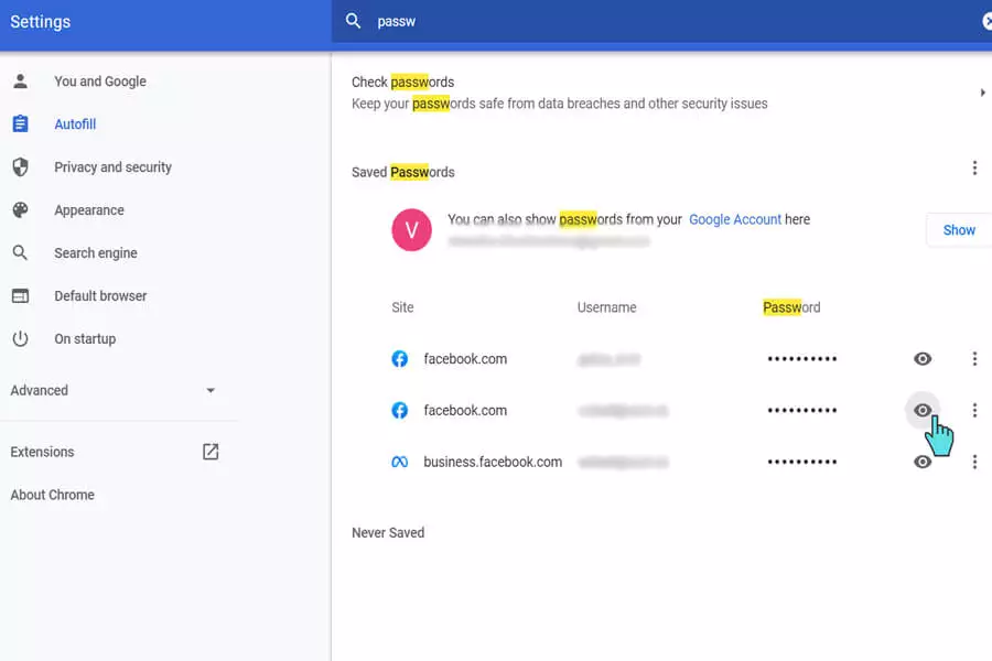 Ako zistiť heslo na FB cez google chrome