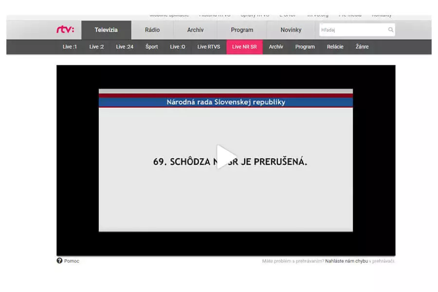 Národná rada live rtvs