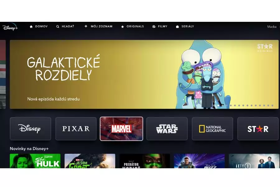 Online filmy na Disney plus