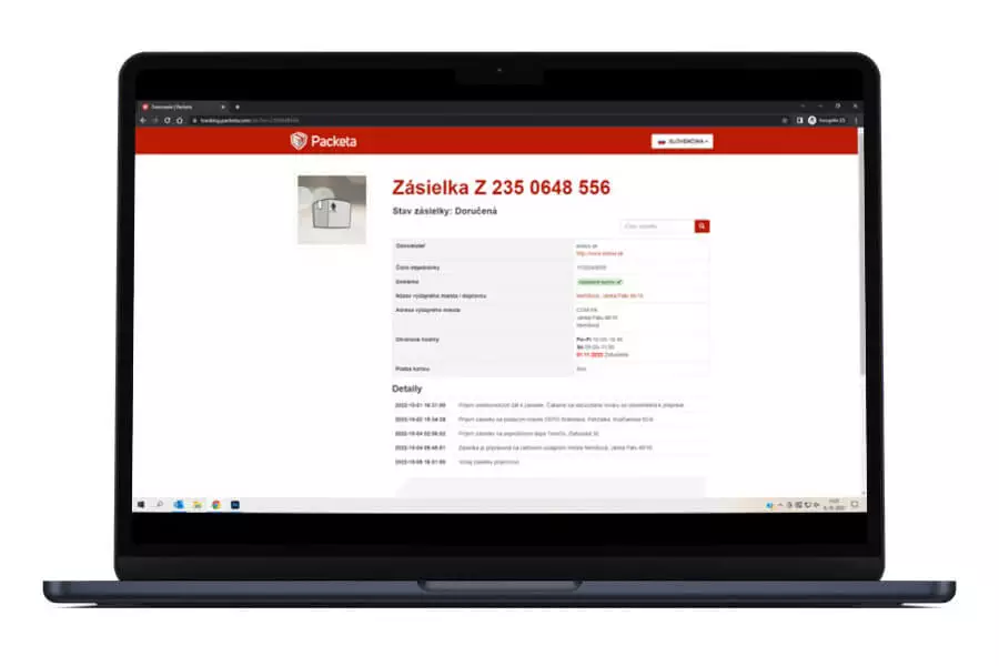 Packeta SK sledovanie zásielky