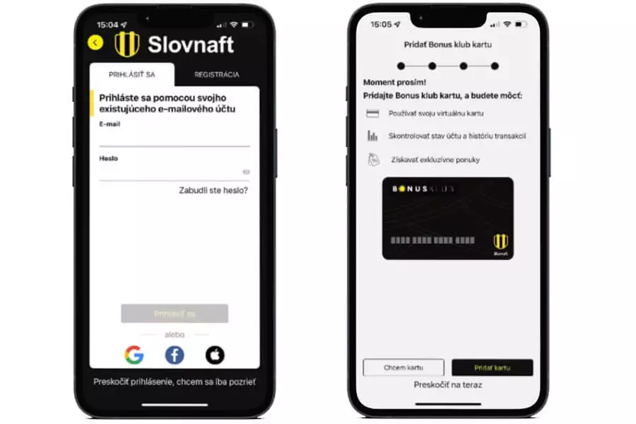 Slovnaft body registrácia a jednotlivé kroky