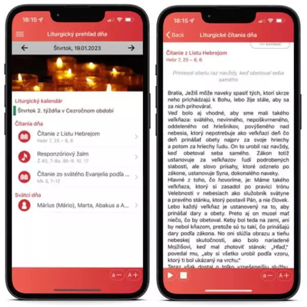 liturgické čítania aplikácia