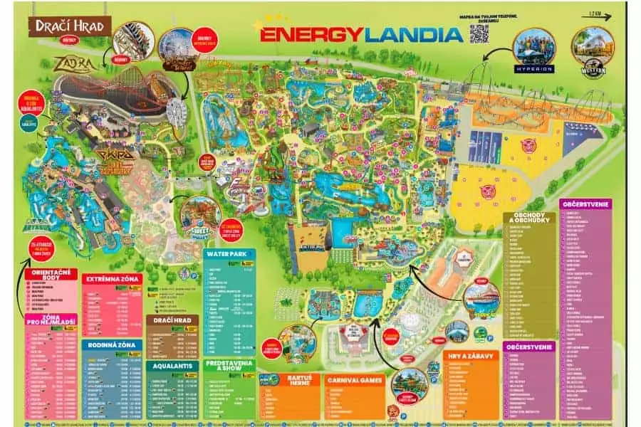 energylandia mapa areálu