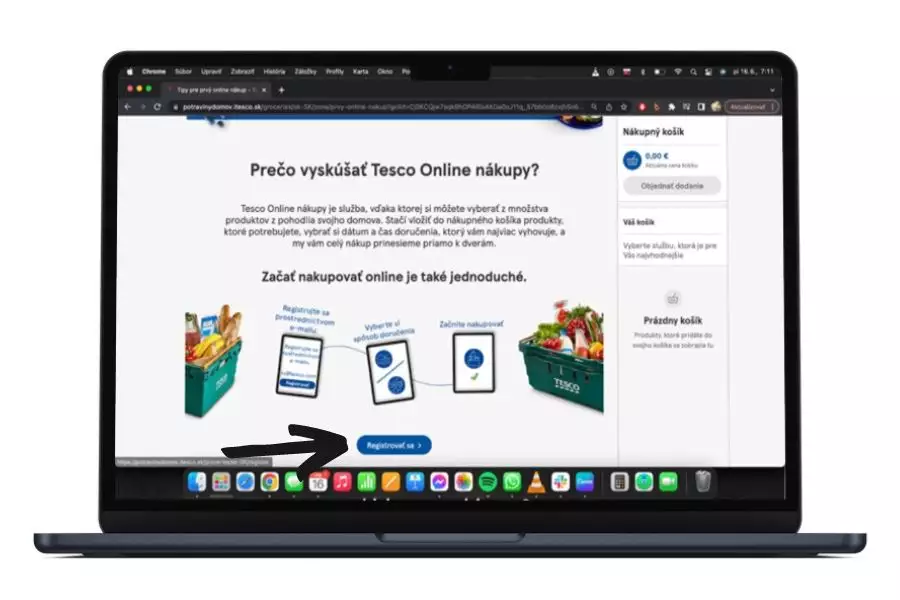 Tesco nákup odmov registrácia