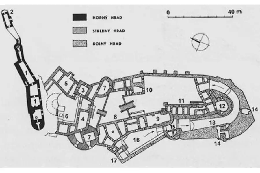 oravský hrad mapa