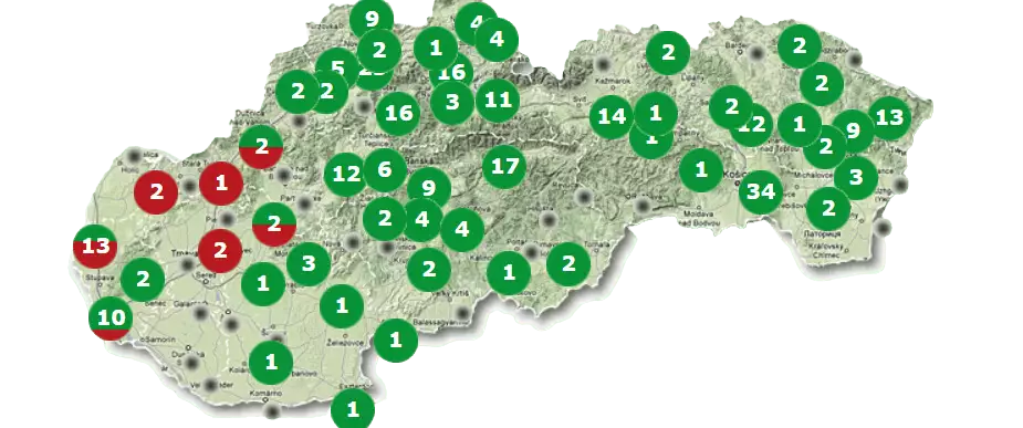 Keď kliknete na uvedené miesto na mape www nahuby sk môžete si prezerať fotografie a správy o raste húb vo vami zvolenej oblasti. 