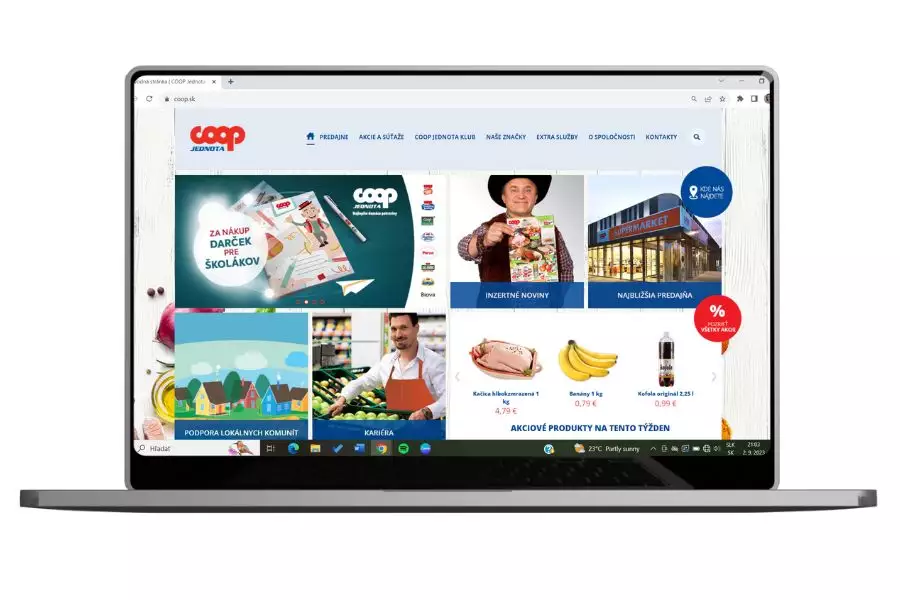 K dispozícií sú letáky COOP Jednota Supermarket, COOP Jednota Tempo Supermarket a COOP Jednota Potraviny.