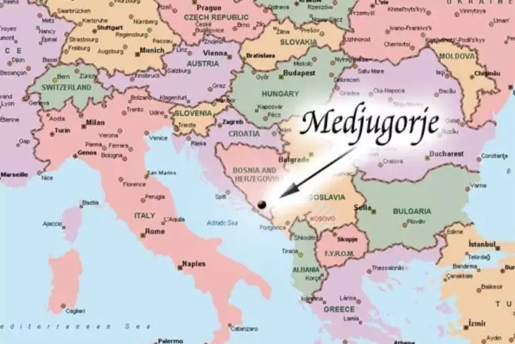 Medžugorie mapa