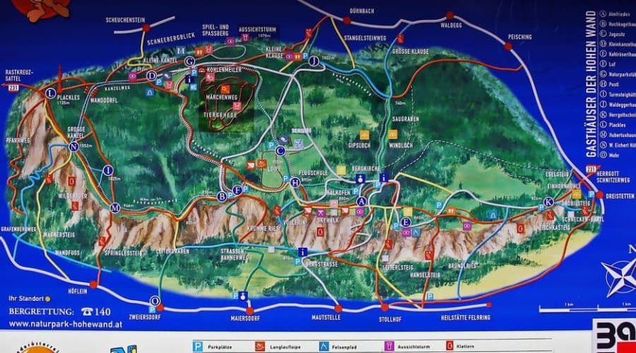 Hohe Wand Rakúsko ️ trasa, ferrata, turistika, aktivity